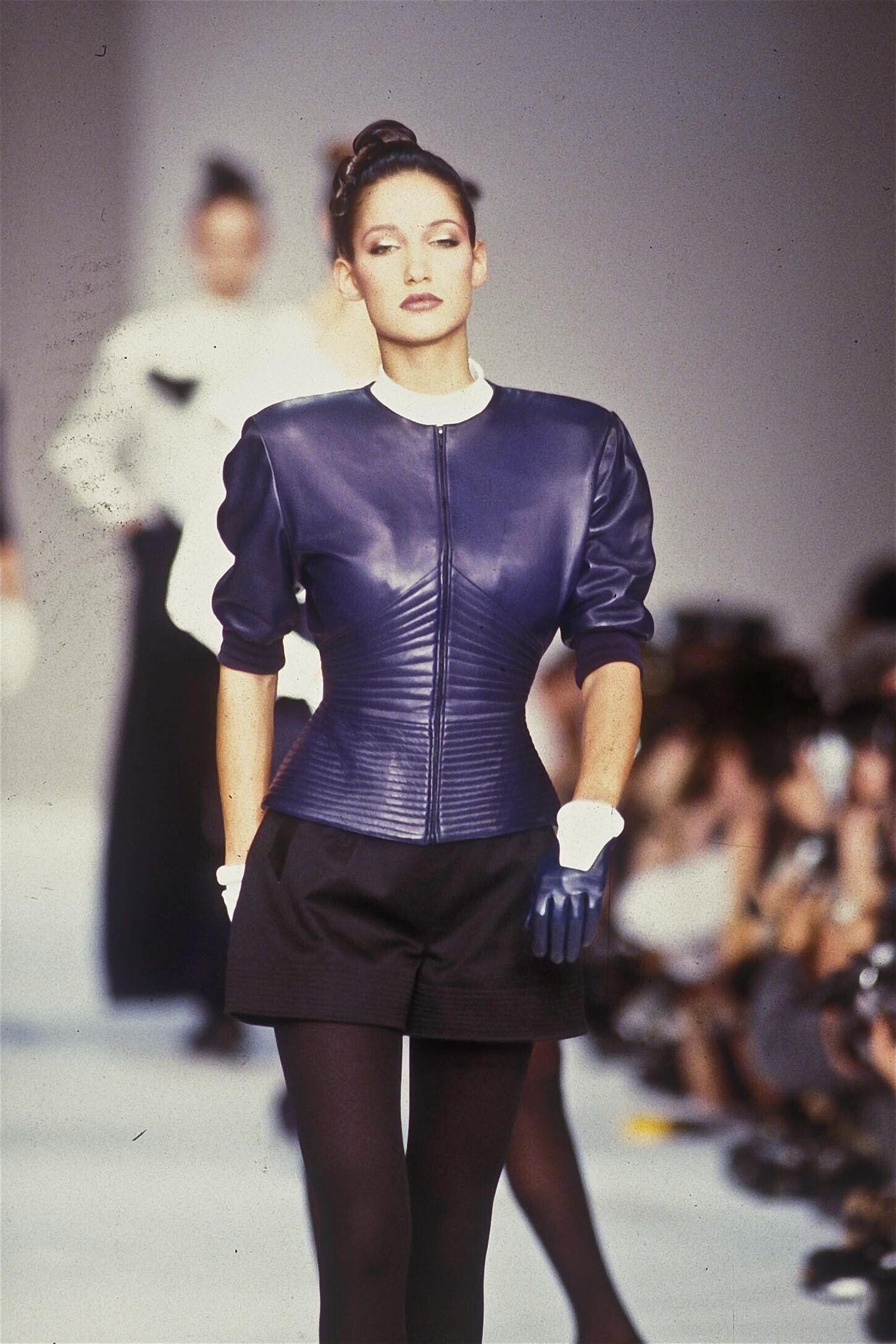 Lucas Martin Vintage Claude Montana S/S 1988 Ribbed Leather Jacket Marpessa Hennink Victor Virgile