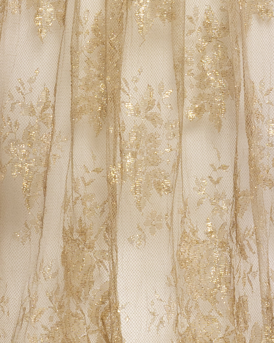 Lucas Martin Vintage Emanuel Ungaro Haute Couture Spring Summer 1978 Gold Marescot Brocade Lace Cape