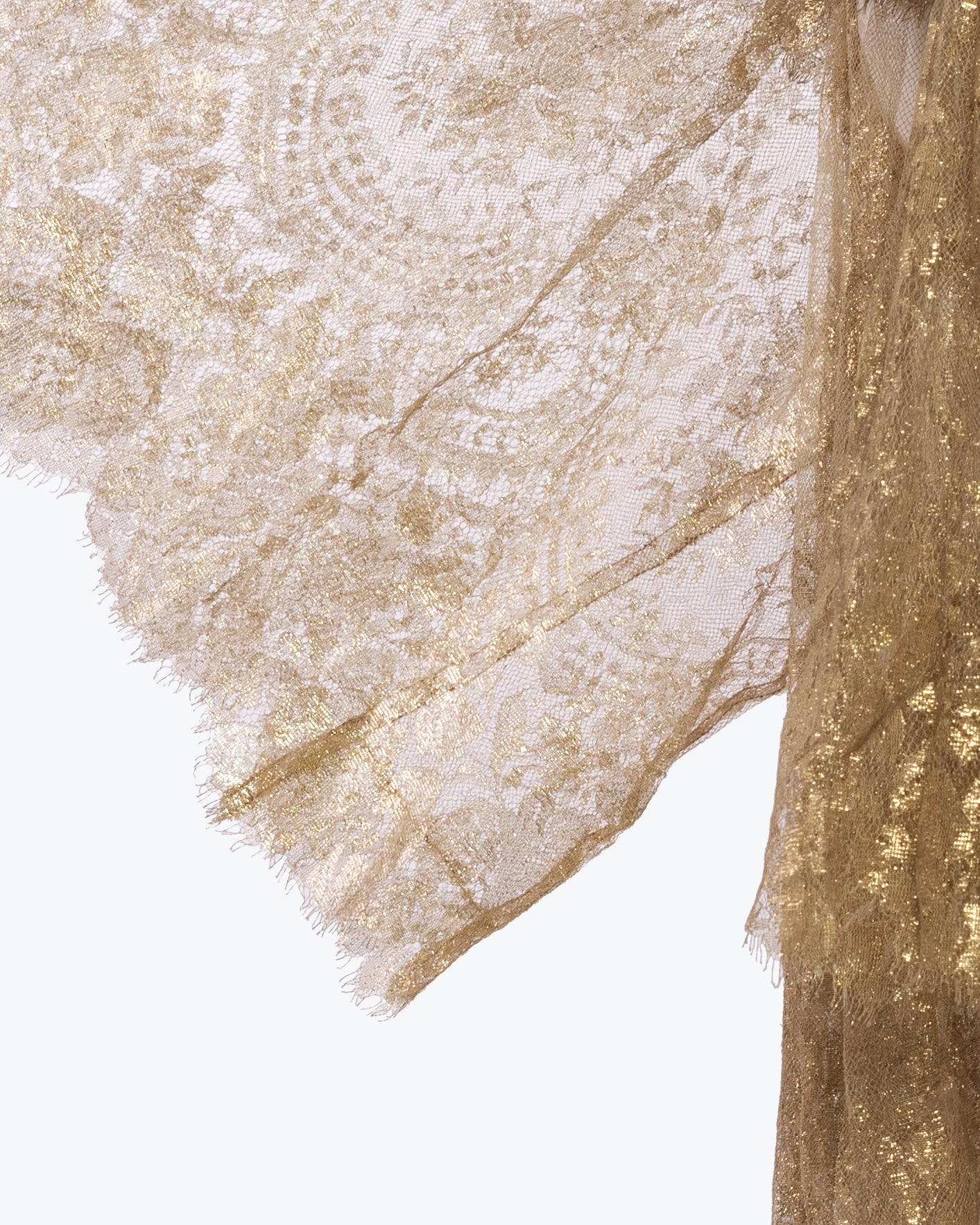 Lucas Martin Vintage Emanuel Ungaro Haute Couture Spring Summer 1978 Gold Marescot Brocade Lace Cape