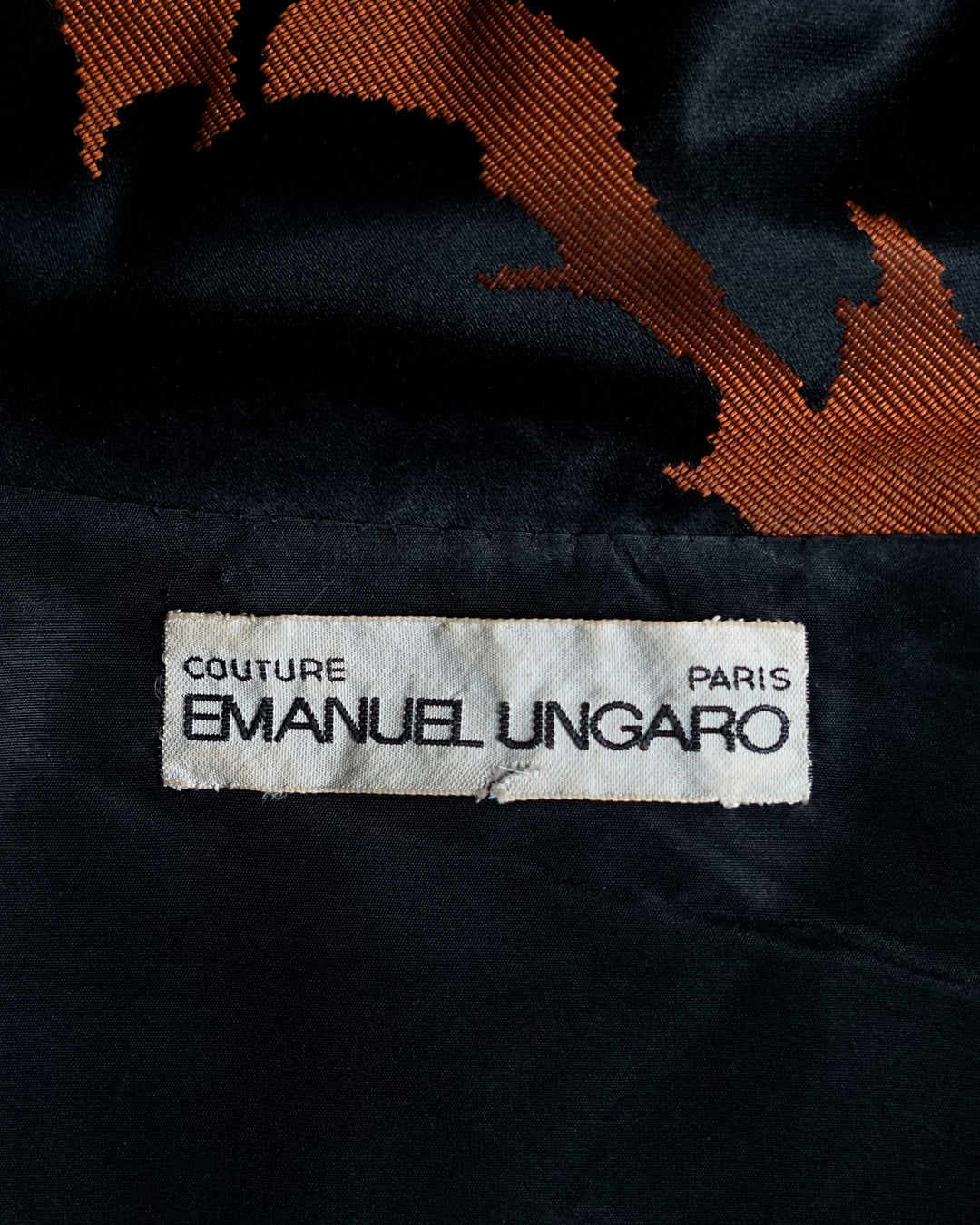 Lucas Martin Vintage Emanuel Ungaro Haute Couture F/W 1985-86 Gregorian Pattern Jacket Tag