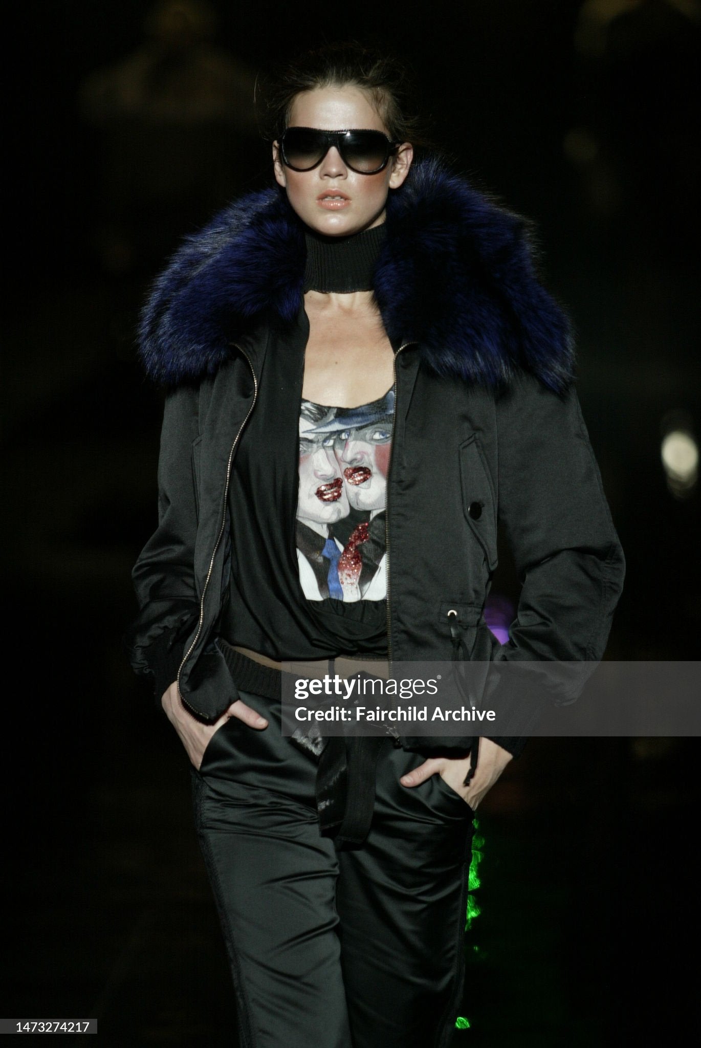 A model walks down the runway at the Fall 2005 Iceberg show in Milan. (Photo by Mauricio Miranda/Fairchild Archive/Penske Media via Getty Images)