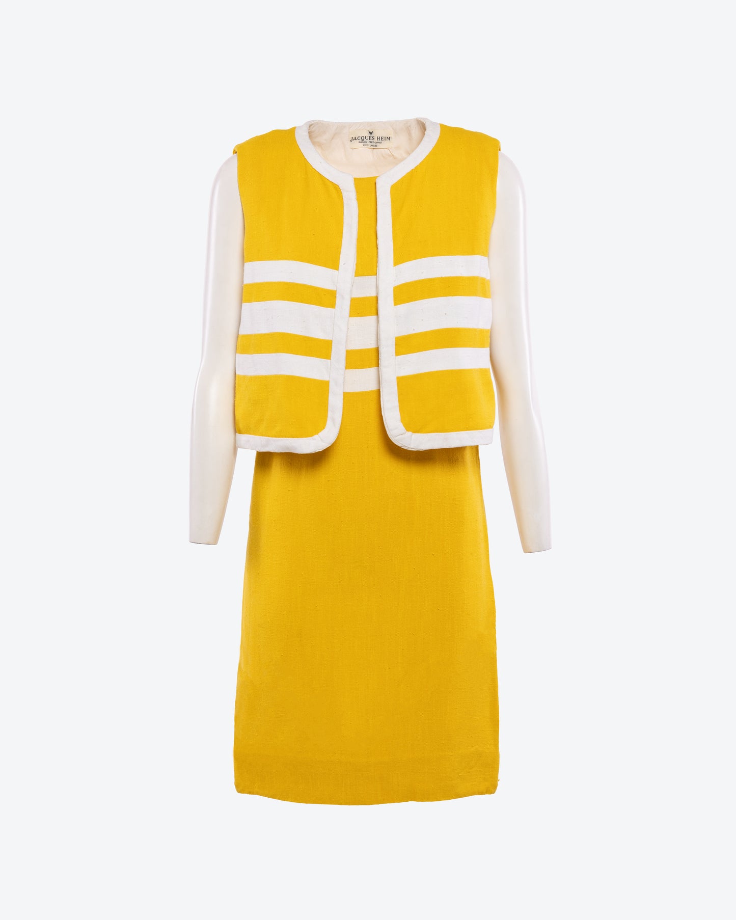 Lucas Martin Vintage Jacques Heim Haute Couture Striped Summer Ensemble circa. 1958-67 Front