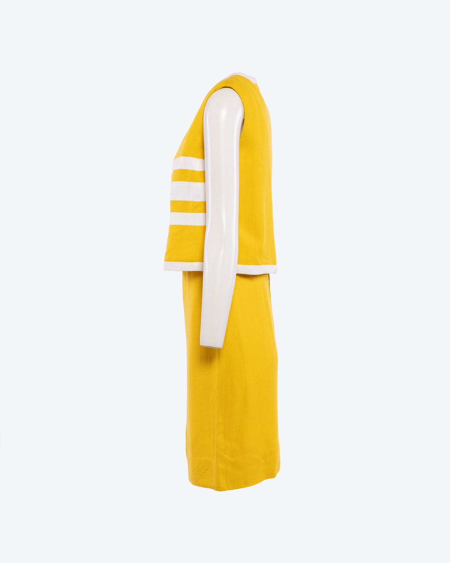 Lucas Martin Vintage Jacques Heim Haute Couture Striped Summer Ensemble circa. 1958-67 Profile