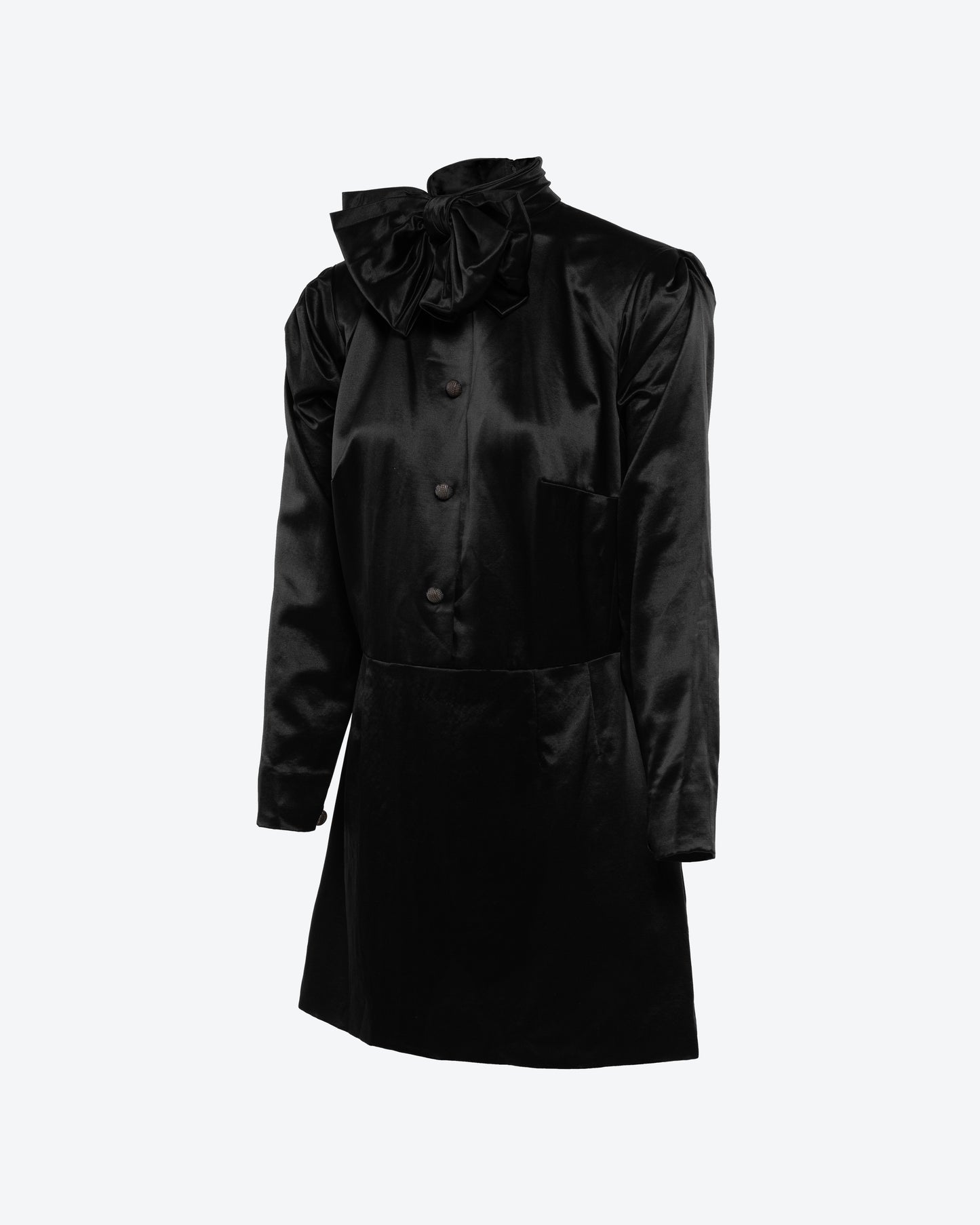 Lucas Martin Vintage Nina Ricci Haute Couture Satin Bow Dress by Gérard Pipart Side