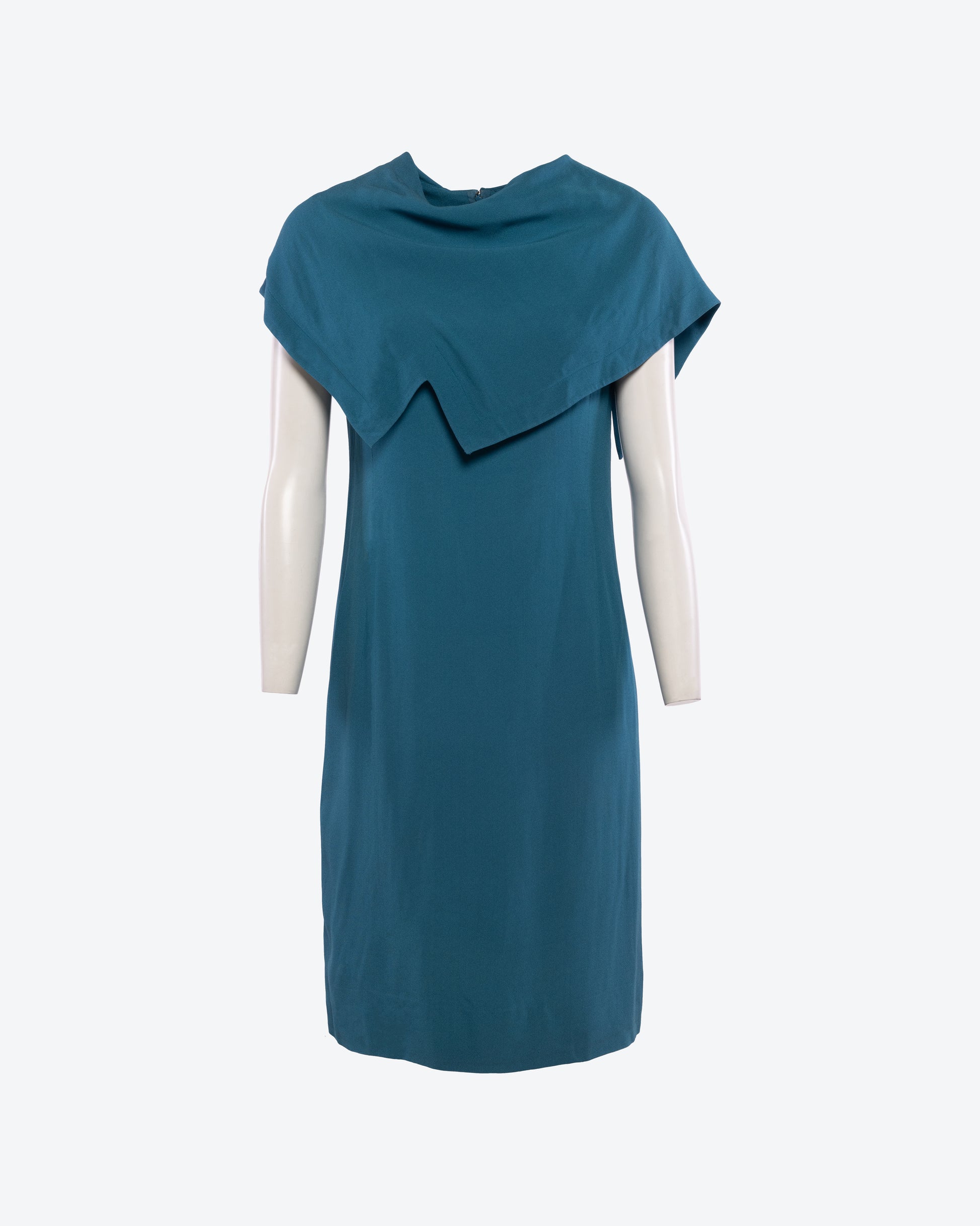 Lucas Martin Vintage Pierre Cardin Haute Couture 1963 Cowl Neckline Dress Front