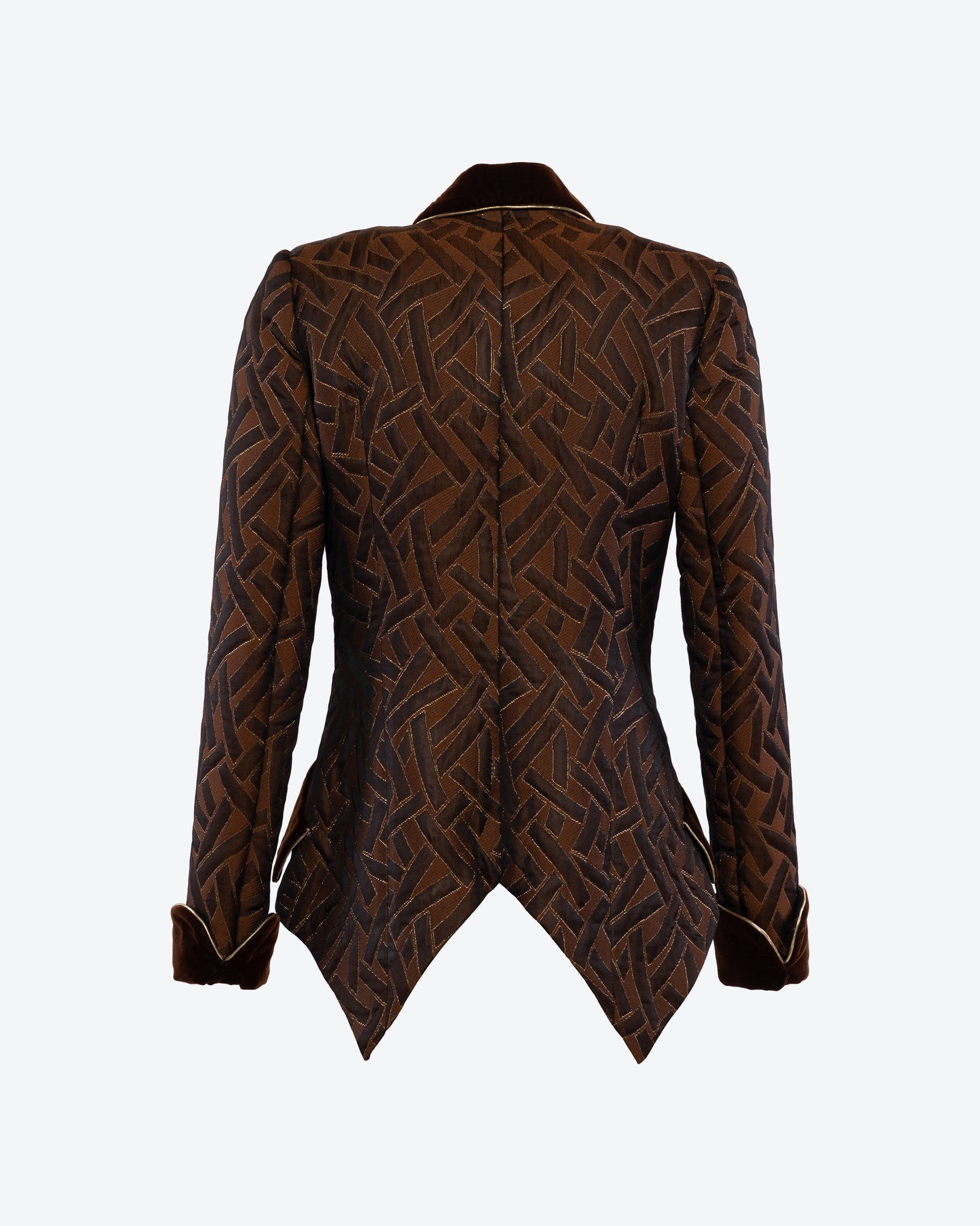 Lucas Martin Vintage Tan Giudicelli F/W 1979 Brocatelle Tailcoat Back