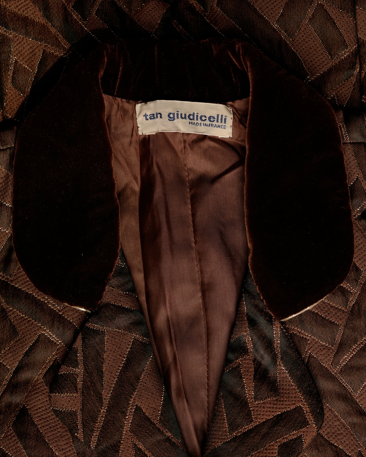 Lucas Martin Vintage Tan Giudicelli F/W 1979 Brocatelle Tag