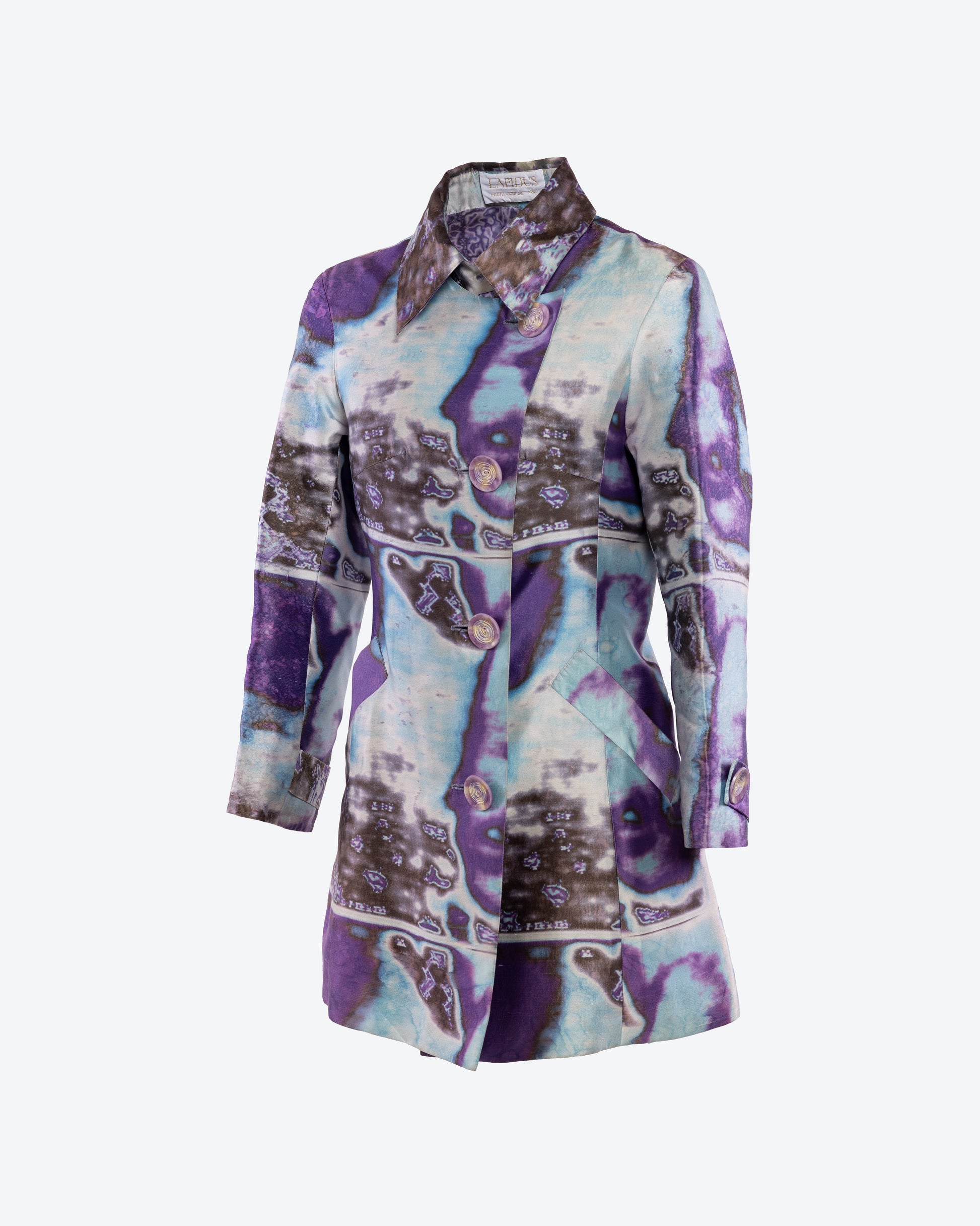 Lucas Martin Vintage Lapidus Haute Couture S/S 1999-2000 Dye Pattern Coat Side