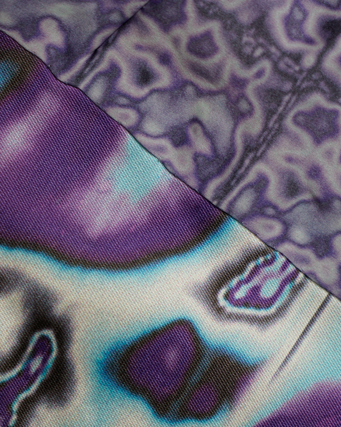 Lucas Martin Vintage Lapidus Haute Couture S/S 1999-2000 Dye Pattern Coat Close-Up