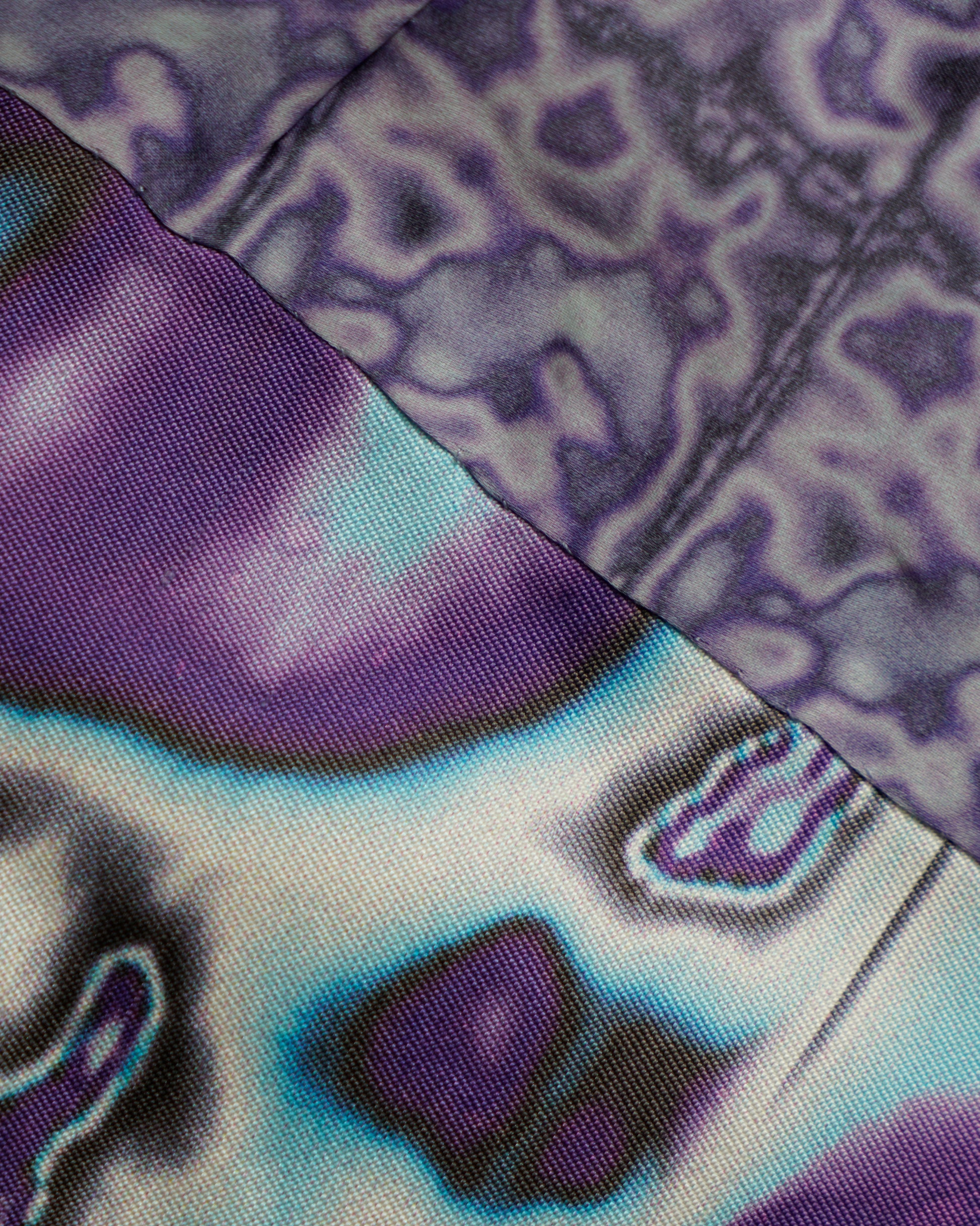 Lucas Martin Vintage Lapidus Haute Couture S/S 1999-2000 Dye Pattern Coat Close-Up