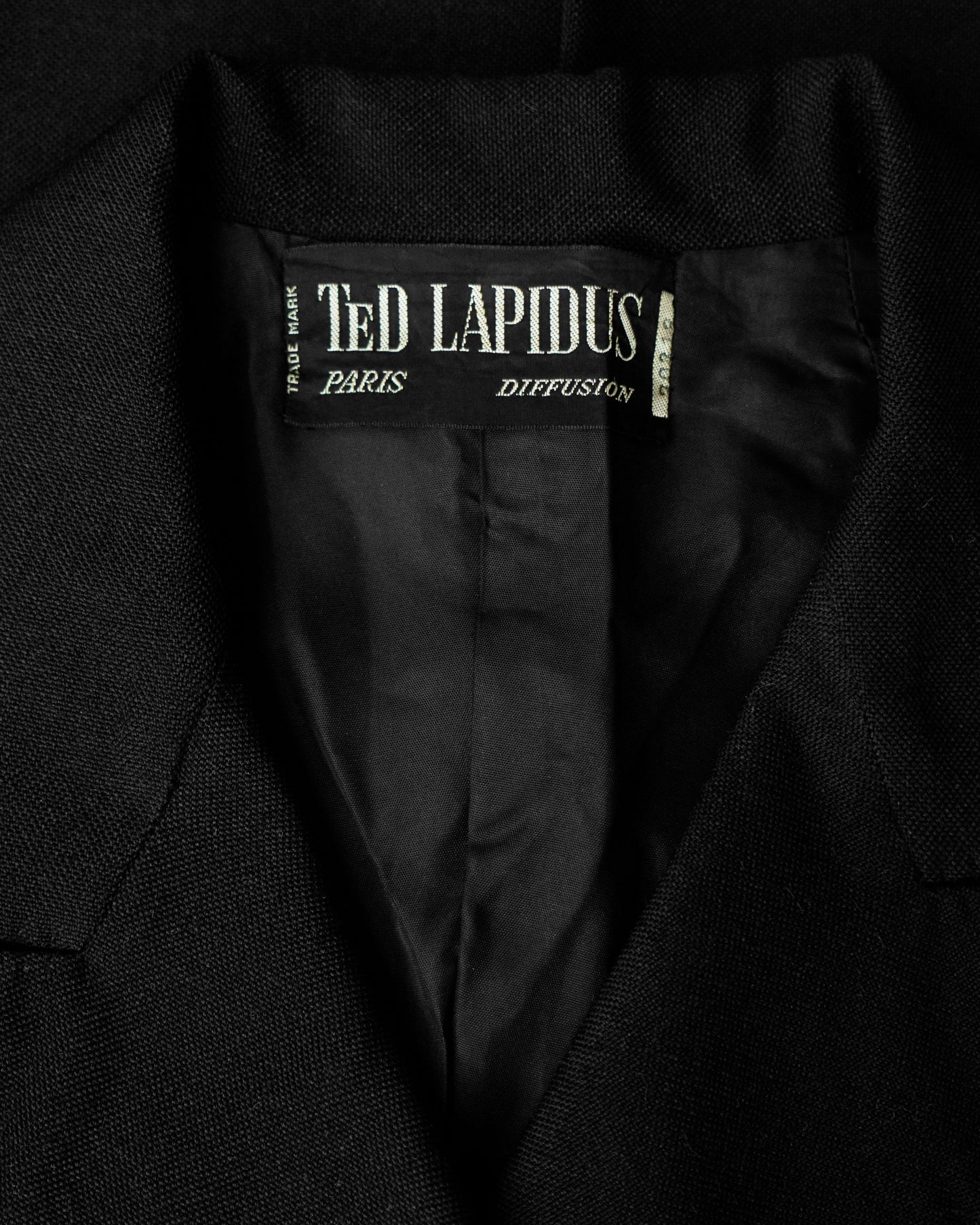 Lucas Martin Vintage Ted Lapidus 1960s A-Line Suit Tag