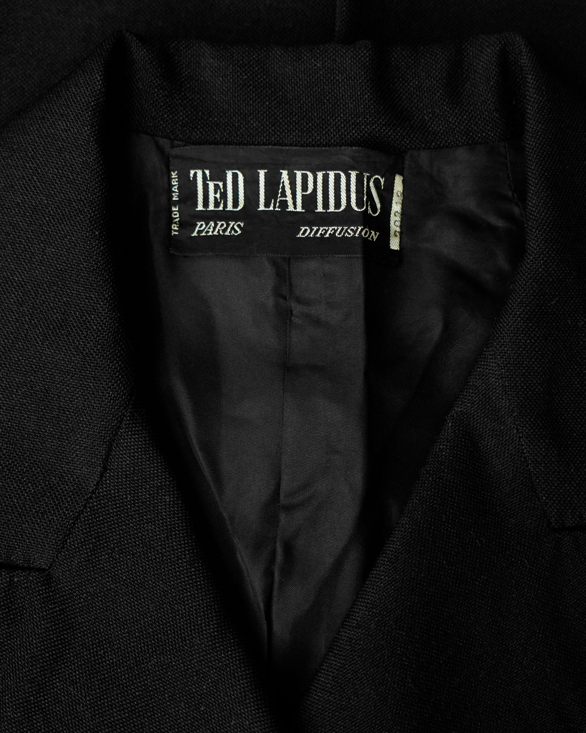 Lucas Martin Vintage Ted Lapidus 1960s A-Line Suit Tag