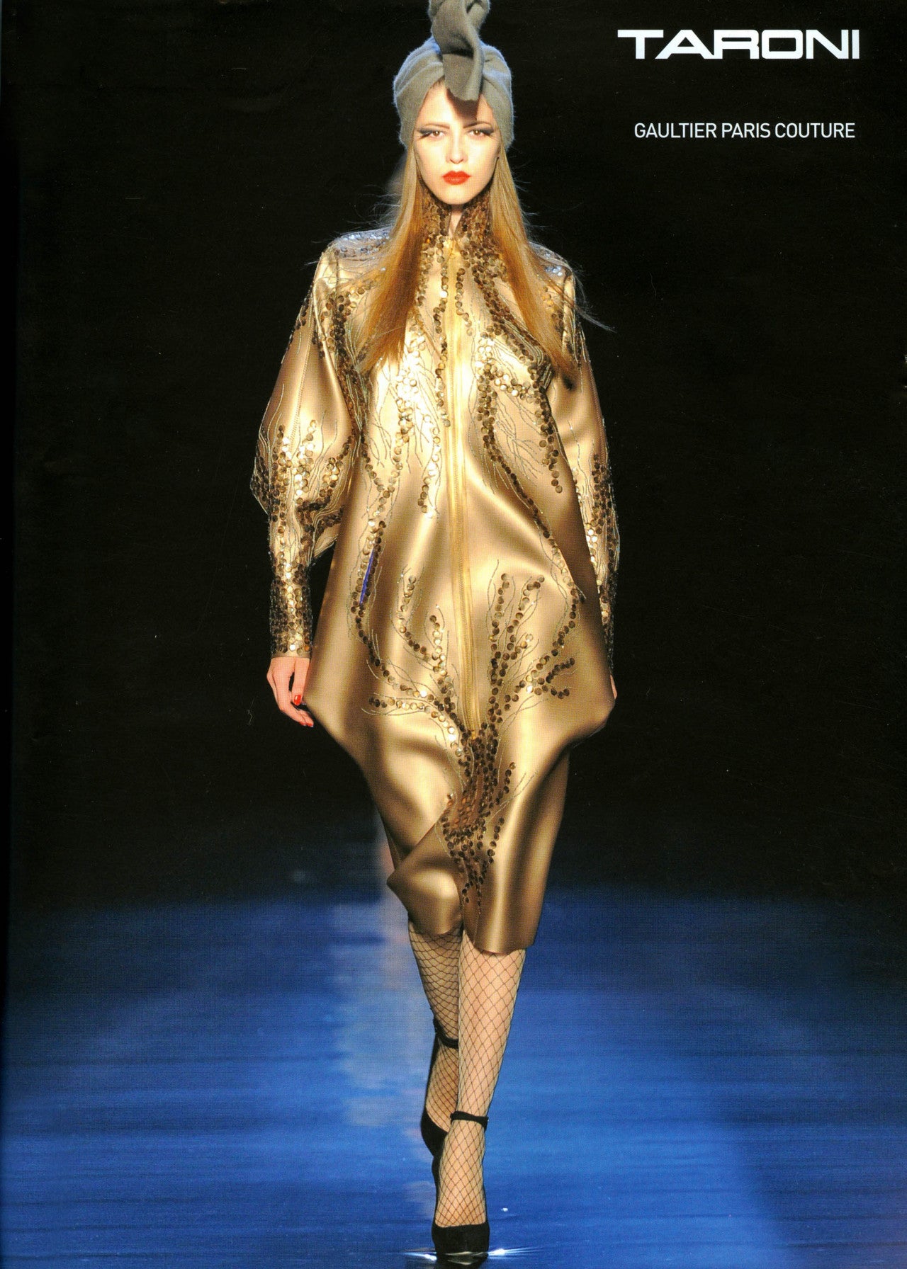 Jean Paul Gaultier Haute Couture F/W 2010 with Gold silk Fabric by Taroni