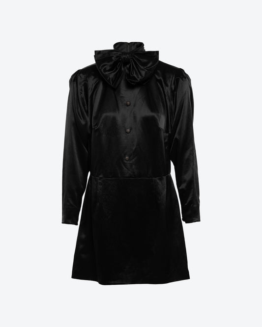Lucas Martin Vintage Nina Ricci Haute Couture Satin Bow Dress by Gérard Pipart Front