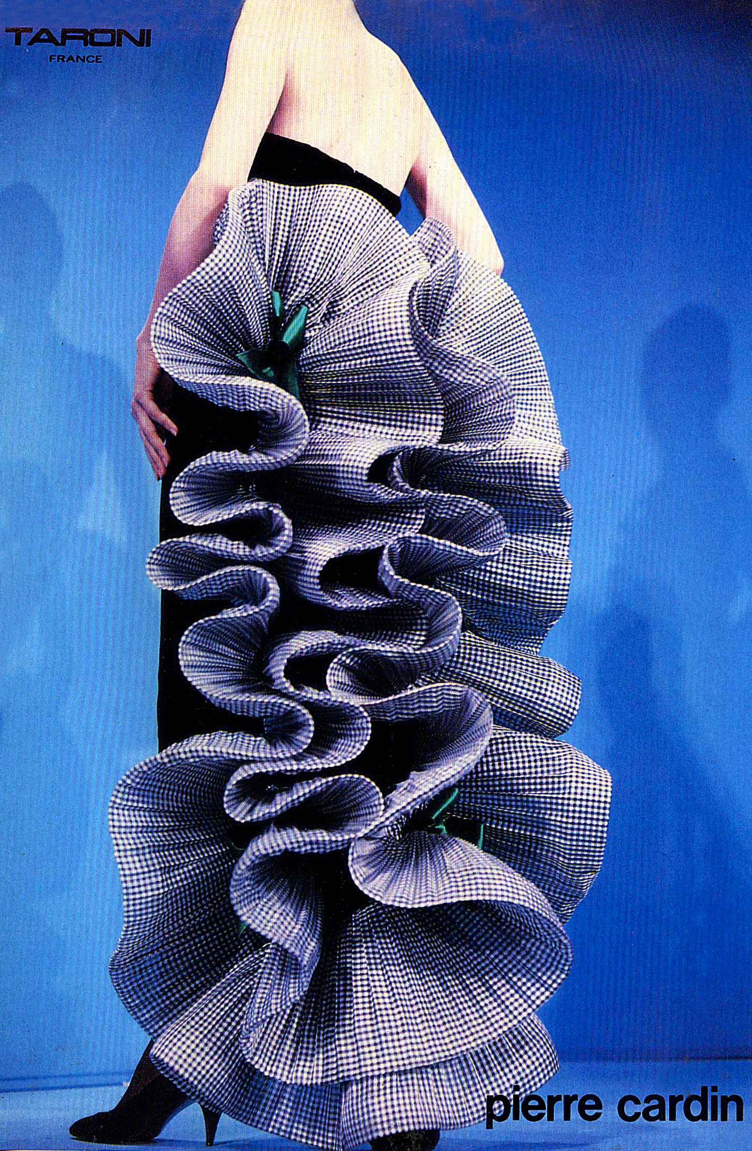 Pierre Cardin Haute Couture 1990 dress with fabric by Taroni