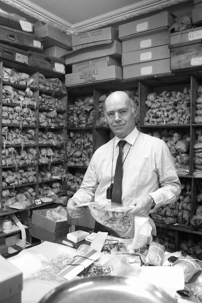 Portrait of Francois Lesage and Maison Lesage Workroom (Photo by John Kenny/WWD/Penske Media via Getty Images)